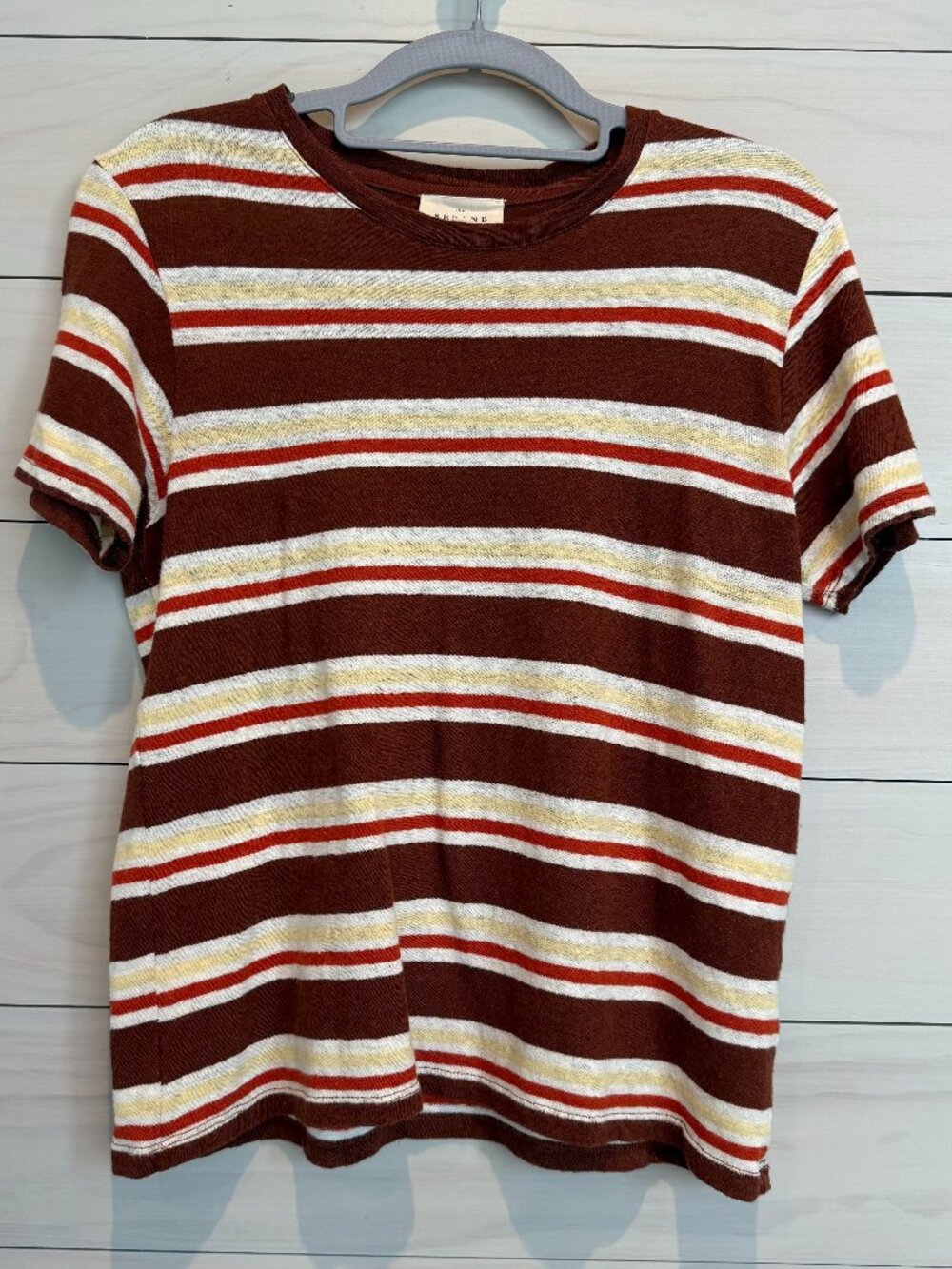 Sezane Martha T-shirt Havana / Yellow / Brick - Size XS